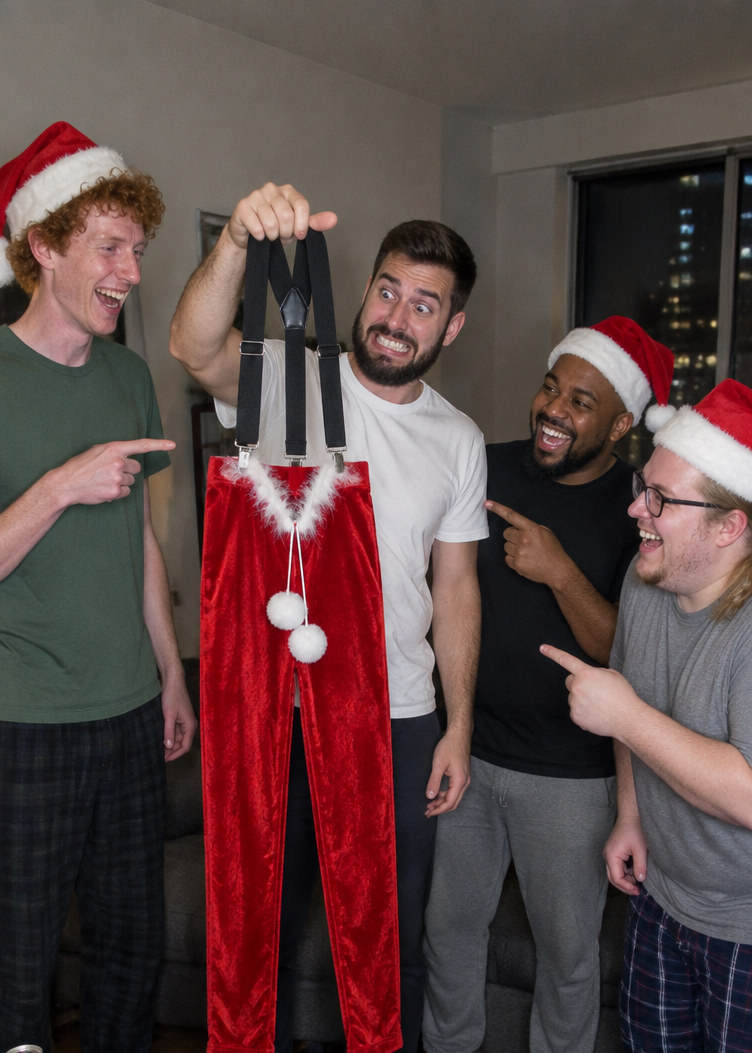 Hot Claus Santa Suit at a bachelor party